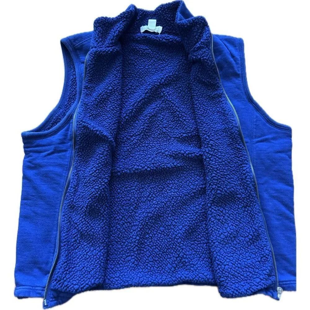 Coldwater Creek Women's Vest Medium Full Zip Fleece Cozy Pockets Sleeveless XL